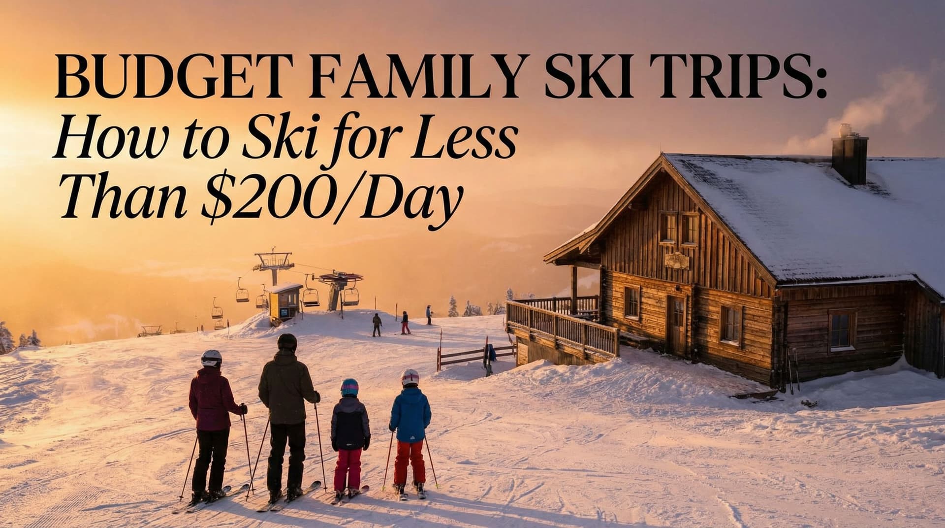 Budget Family Ski Trips: How to Ski for Less Than $200/Day